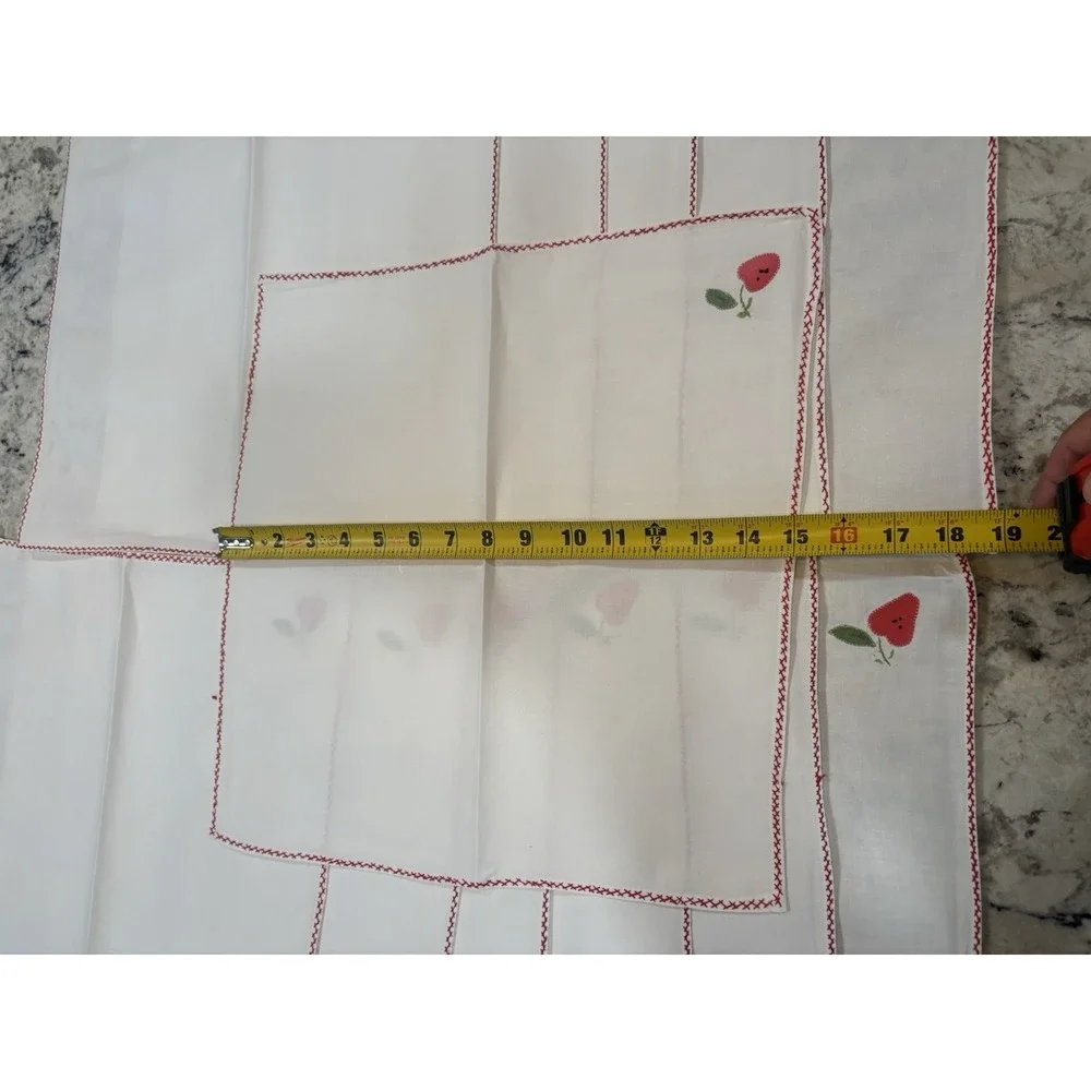 NOS Vintage Oval Strawberry Tablecloth 72